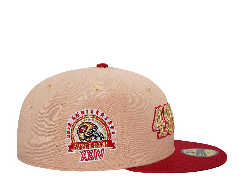New Era San Francisco 49ers 30th Anniversary Satin Edition Khaki 59Fifty Fitted Gorra