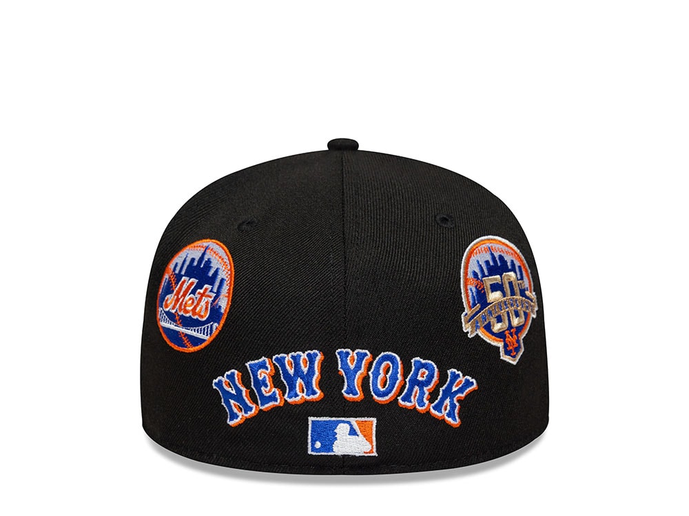 New Era New York Mets Subway Series Multi Patch Black Prime Edition 59Fifty Fitted Gorra