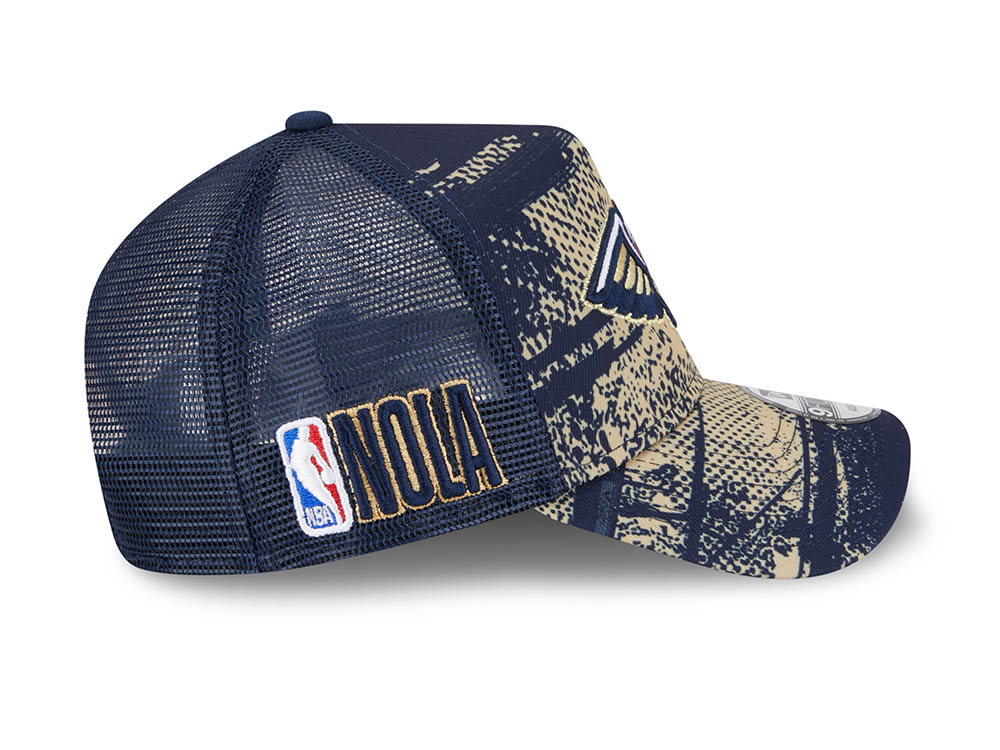 New Era New Orleans Pelicans NBA Tip Off 2024 Trucker 9Forty A Frame Snapback Gorra