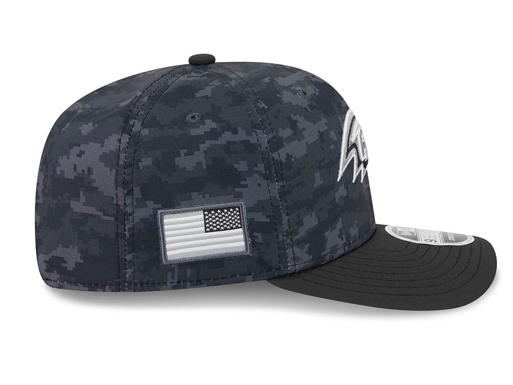 New Era Baltimore Ravens NFL Salute to Service 2026 Digi Camo Black 9Seventy Stretch Snapback Gorra