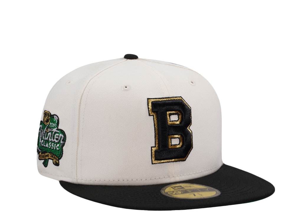 New Era Boston Bruins Winterclassic 2019 Chrome Two Tone Throwback Edition 59Fifty Fitted Gorra