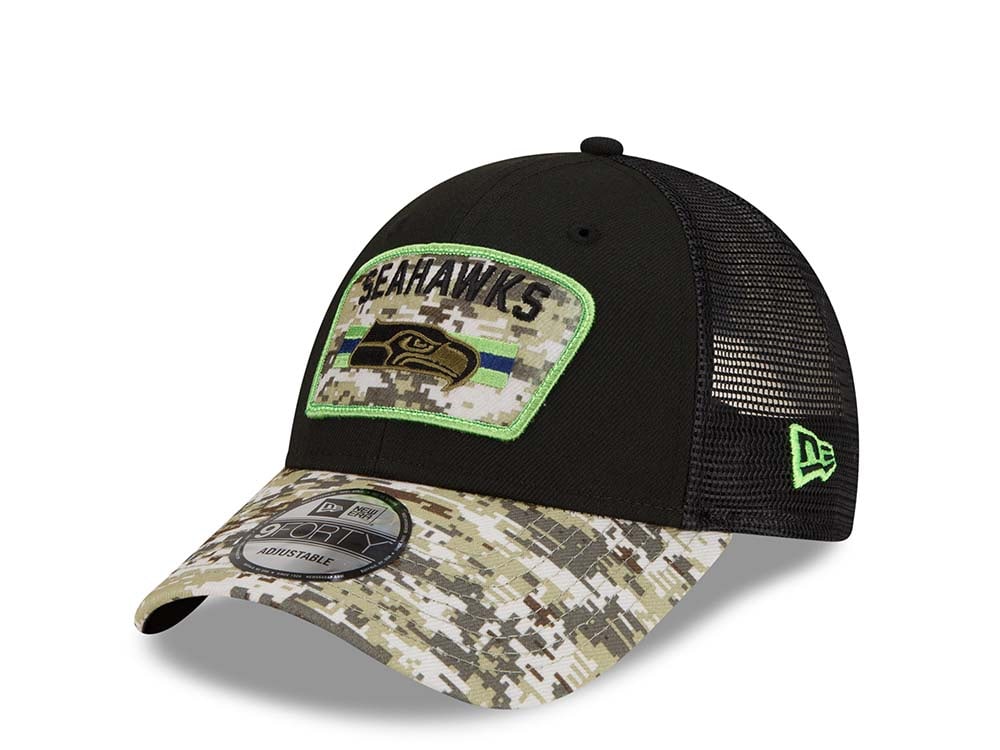 New Era Seattle Seahawks Salute to Service 21 9Forty Trucker Snapback Gorra