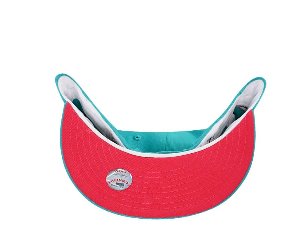New Era Seattle Mariners All Star Game 2001 Teal Pink Edition 59Fifty Fitted Gorra