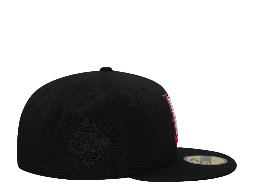 New Era Anaheim Angels 60th Anniversary Fallen Black Edition 59Fifty Fitted Gorra