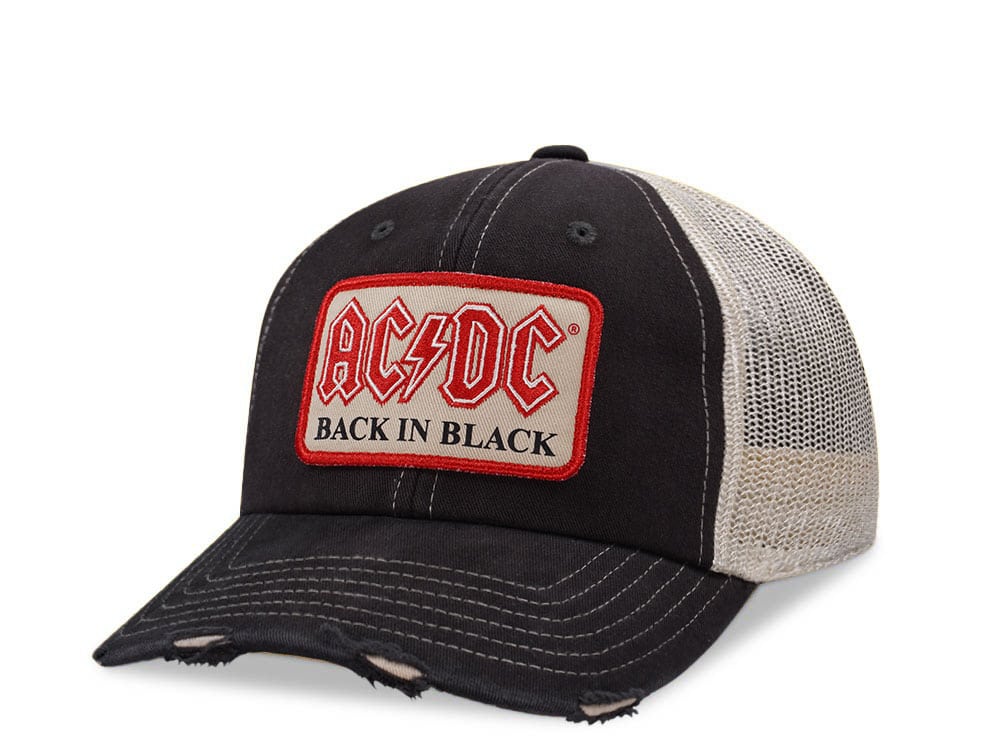 American Needle ACDC Back In Black Trucker Snapback Gorra