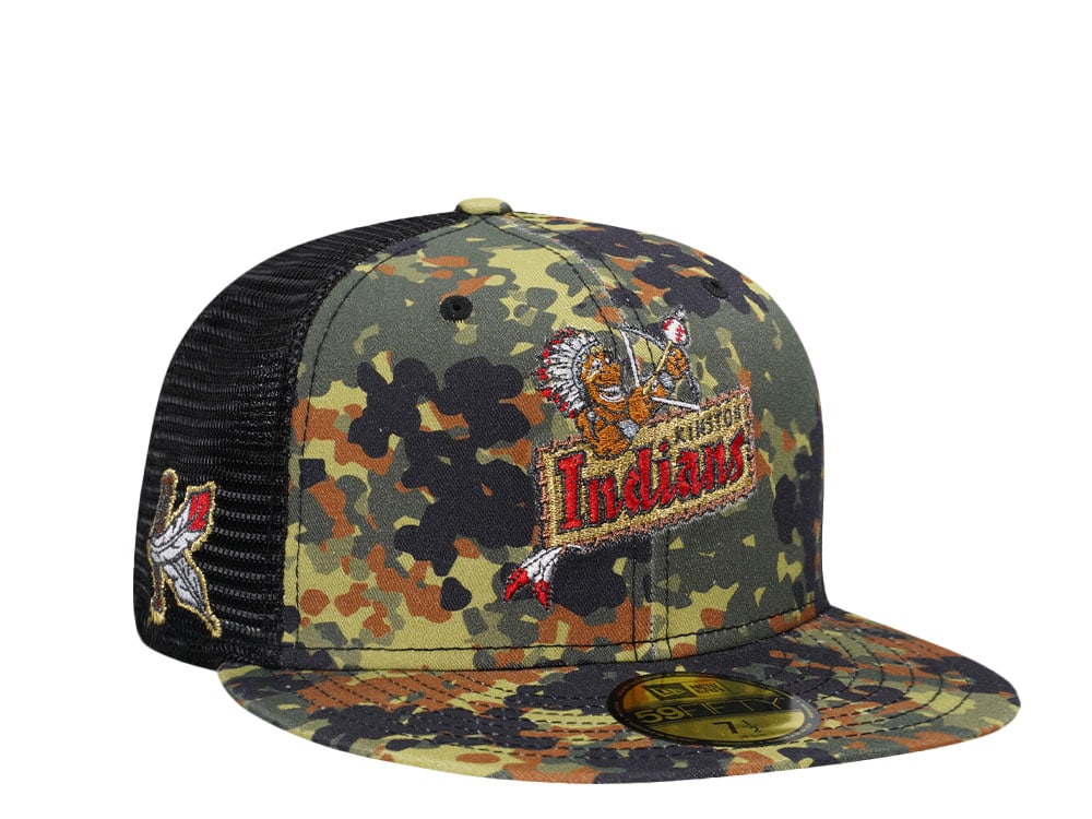 New Era Kinston Indians Flecktarn Trucker Edition 59Fifty Fitted Gorra