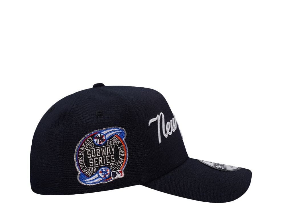 New Era New York Yankees Subway Series Navy Script Edition 9Forty A Frame Snapback Gorra