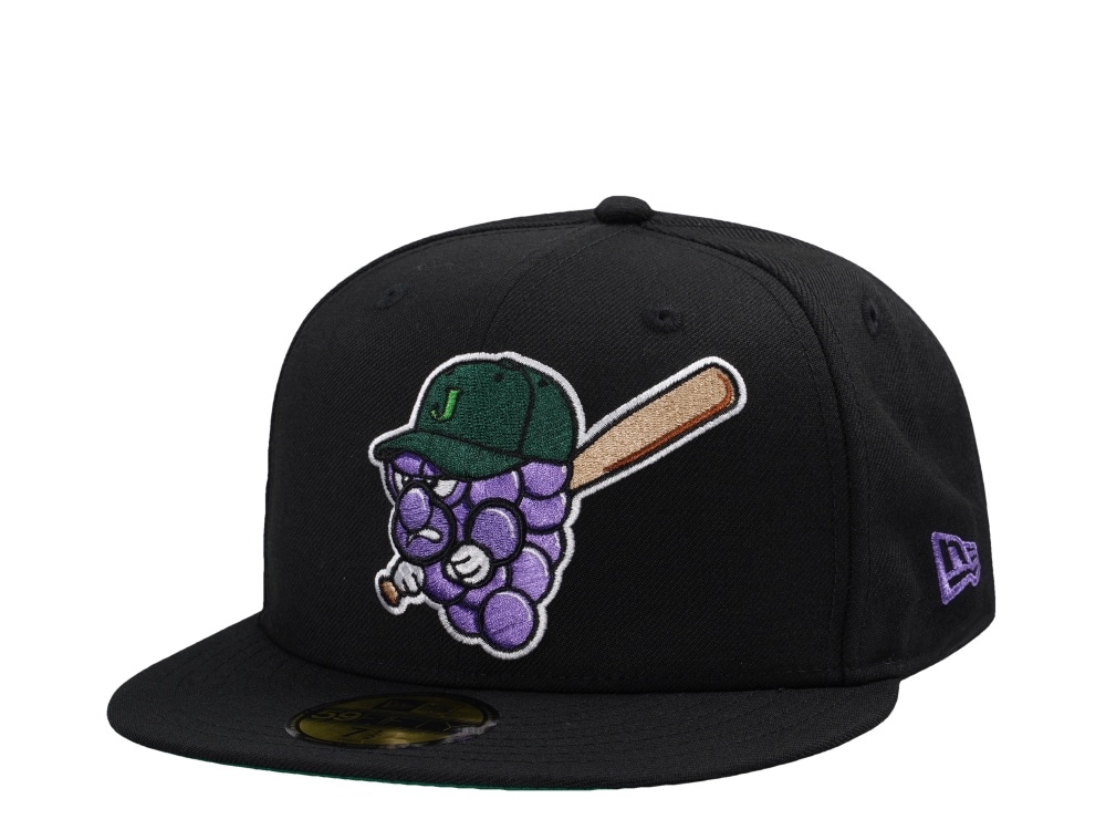 New Era Jamestown Jammers Wool Black Throwback Edition 59Fifty Fitted Gorra