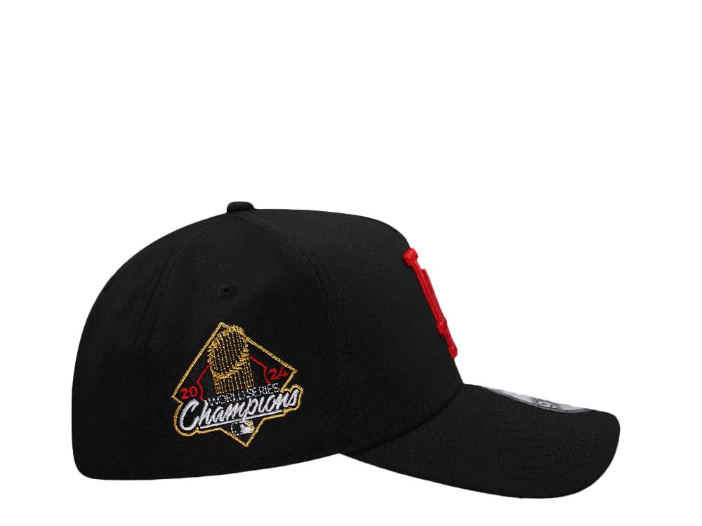 New Era Los Angeles Dodgers World Series Champs 2024 Black Red Edition 9Forty A Frame Snapback Gorra