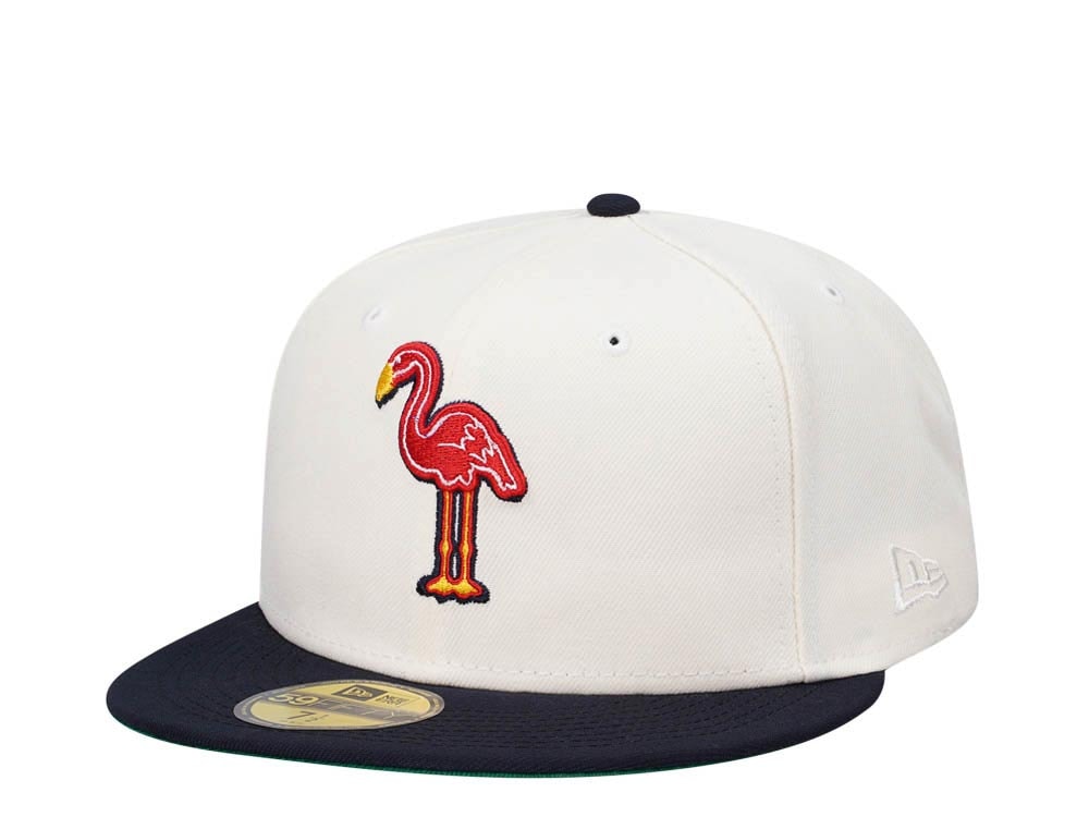 New Era Miami Beach Flamingos Chrome Two Tone Throwback Edition 59Fifty Fitted Gorra