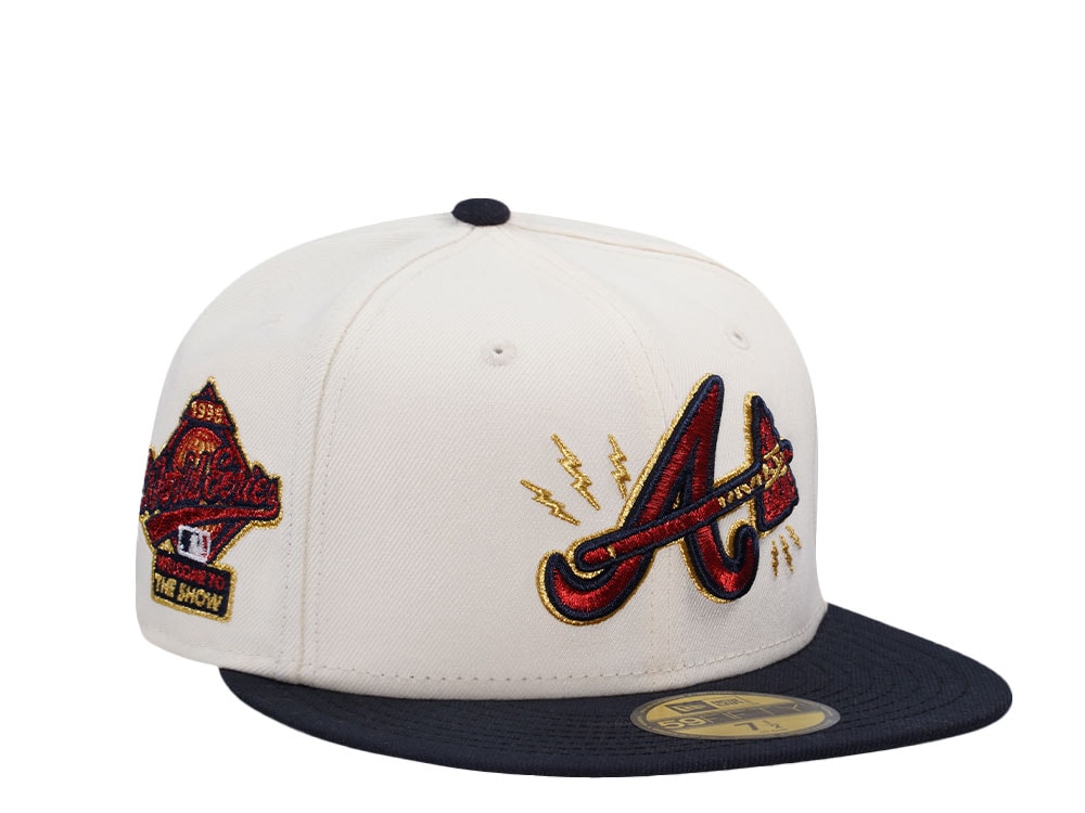 New Era Atlanta Braves World Series 1995 Chrome Throwback Two Tone 59Fifty Fitted Gorra