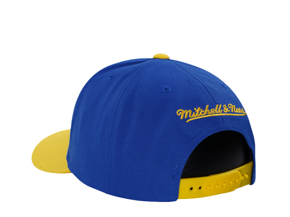 Mitchell & Ness Golden State Warriors Hardwood Classic Pro Crown Fit Blue Snapback Gorra