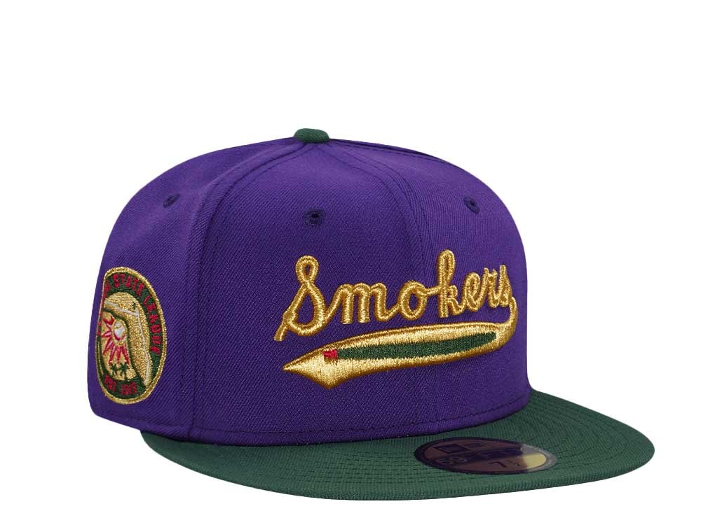 New Era Tampa Smokers Purple Gold Two Tone Edition 59Fifty Fitted Gorra