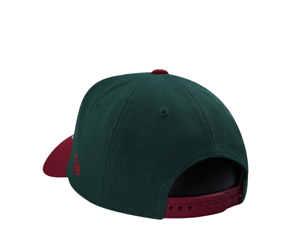 New Era Mexico Aztec Skull Warrior Dark Green Two Tone Edition 9Forty A Frame Snapback Gorra