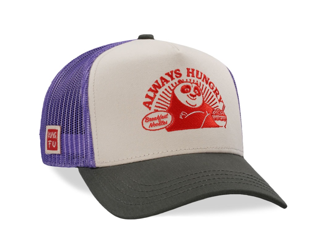 Capslab Kung Fu Panda Always Hungry Beige Trucker Snapback Gorra