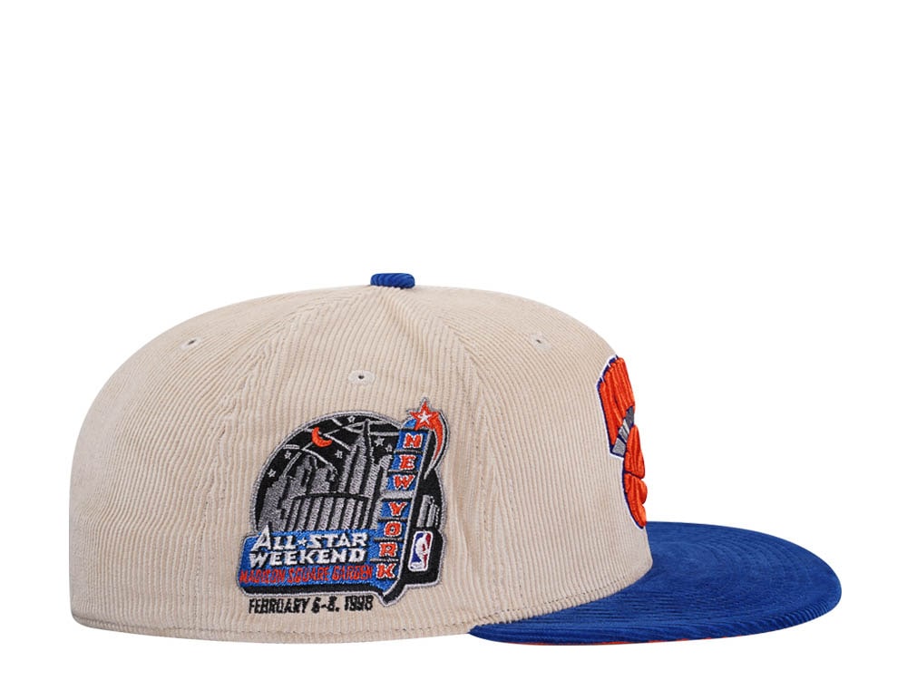 Mitchell & Ness New York Knicks All Star 1998 Two Tone Hardwood Classic Cord Edition Dynasty Fitted Gorra