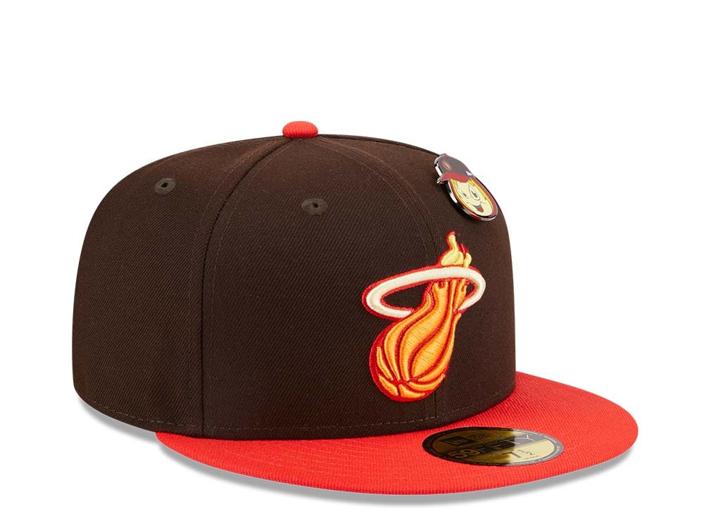 New Era Miami Heat The Elements Brown Two Tone Edition 59Fifty Fitted Gorra
