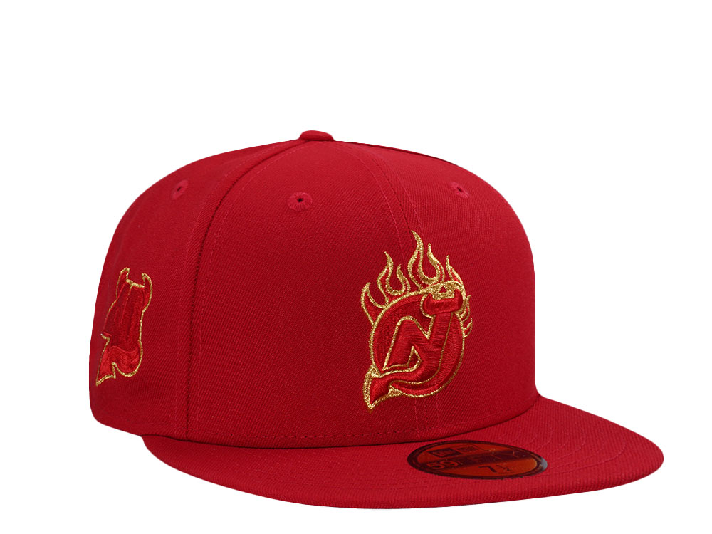 New Era New Jersey Devils 40th Anniversary Scarlet Red Edition 59Fifty Fitted Gorra