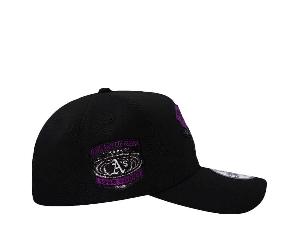New Era Oakland Athletics Coliseum Black Magenta Edition 9Forty A Frame Snapback Gorra