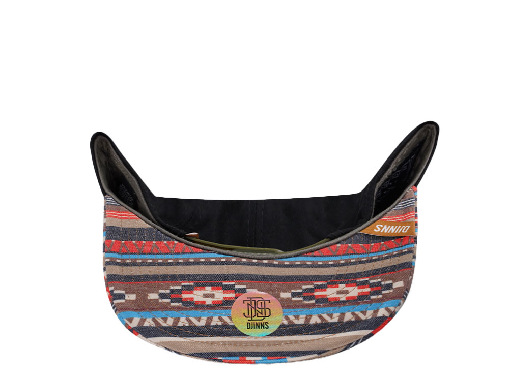 Djinns Aztec Black 6 Panel Snapback Gorra