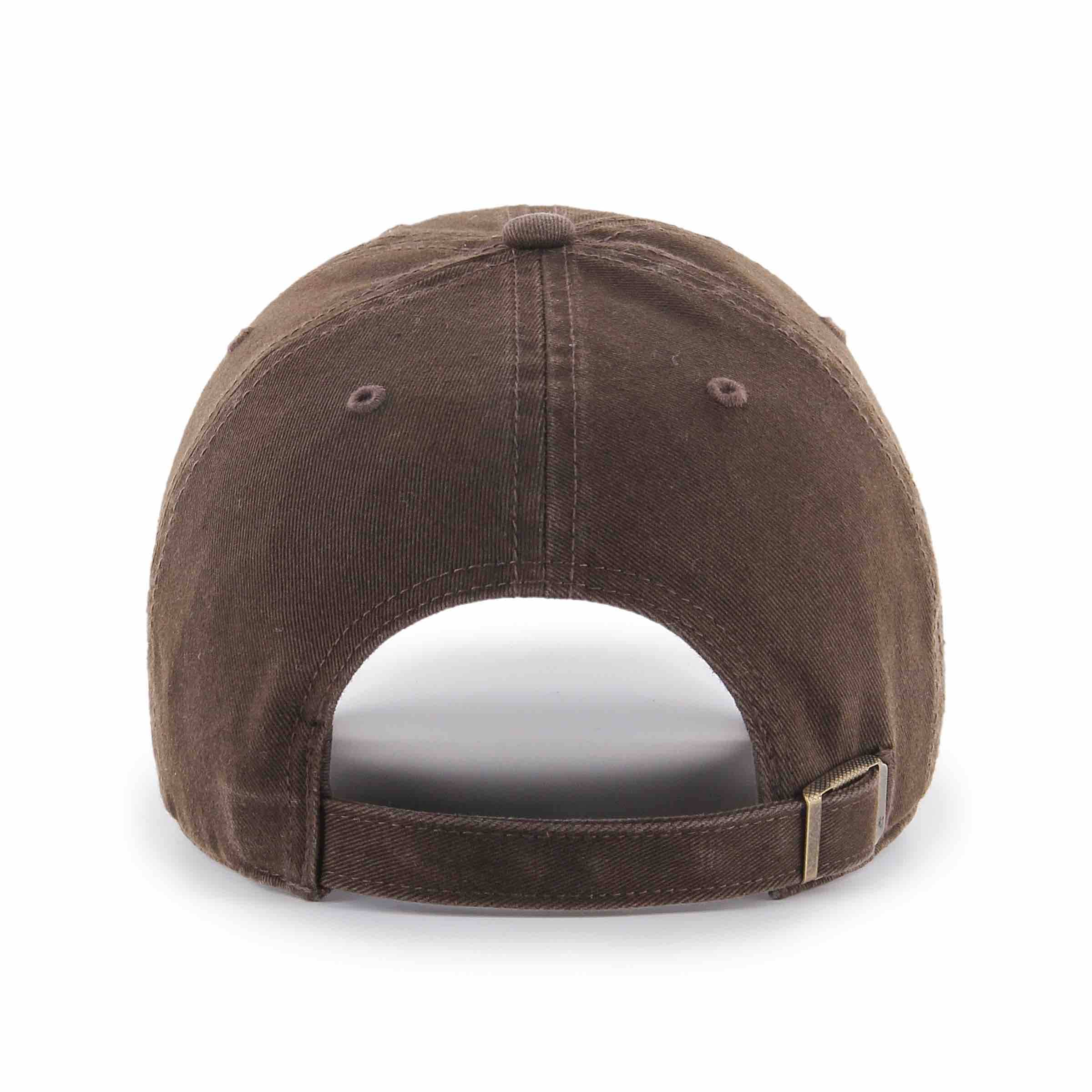 47brand New York Yankees Brown Curved Clean Up Strapback Gorra