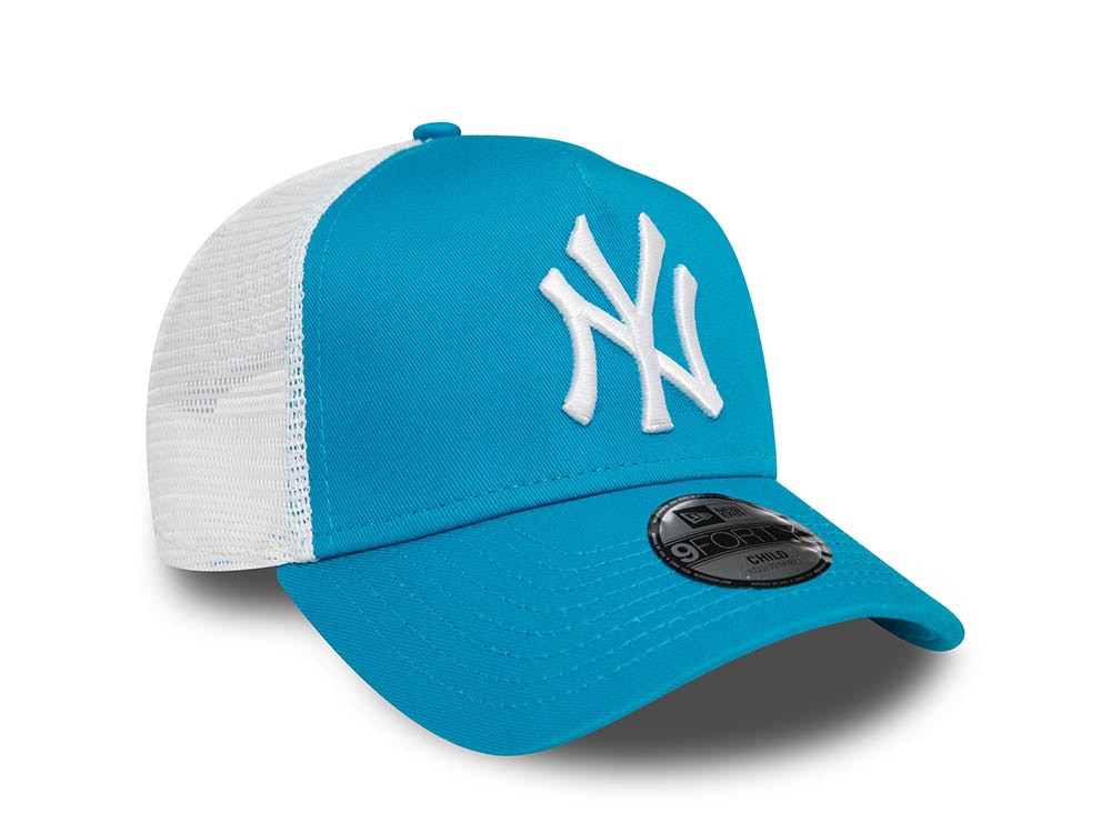 New Era New York Yankees League Essential Blue Kids 9Forty A Frame Trucker Snapback Gorra