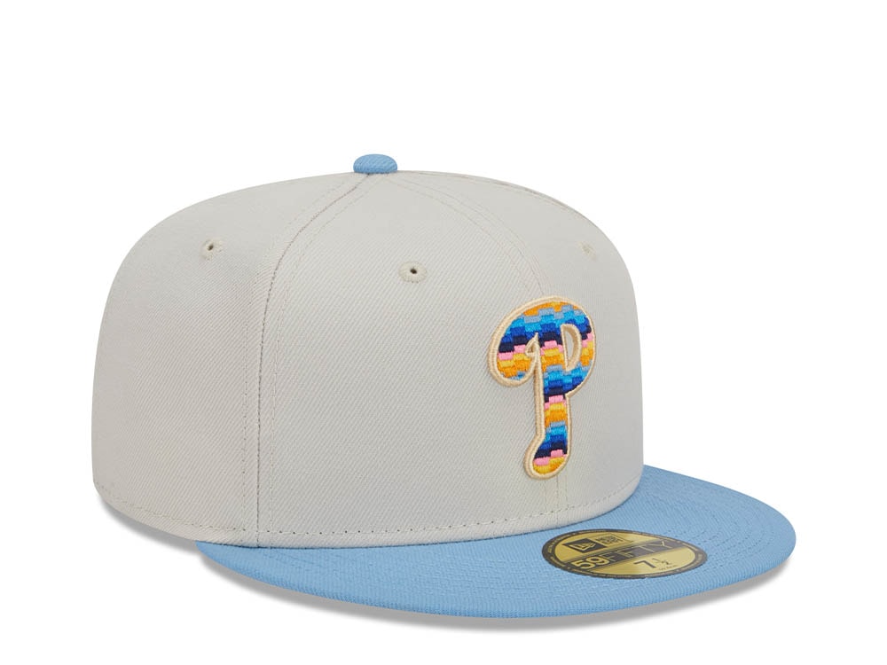 New Era Philadelphia Phillies Beachfront Stone Two Tone Edition 59Fifty Fitted Gorra