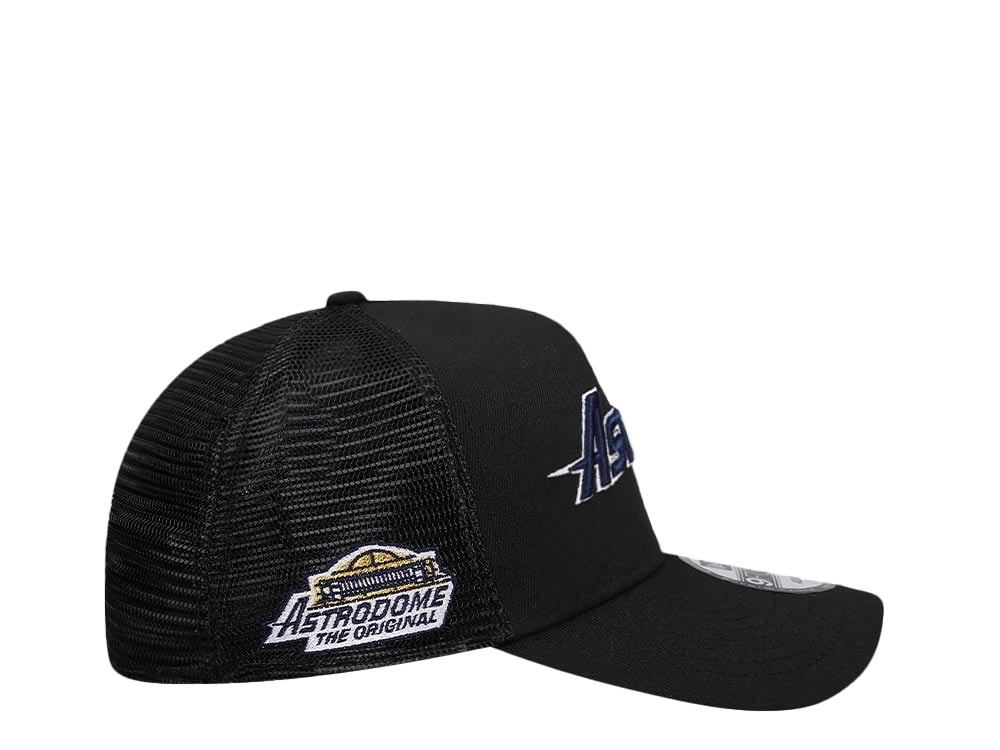New Era Houston Astros Astrodome Black Throwback 9Forty A Frame Trucker Snapback Gorra