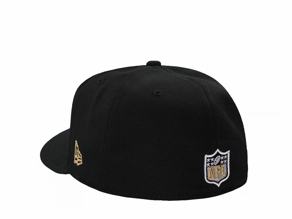 New Era New Orleans Saints Black Classic Edition Pre Curved 59Fifty Fitted Gorra