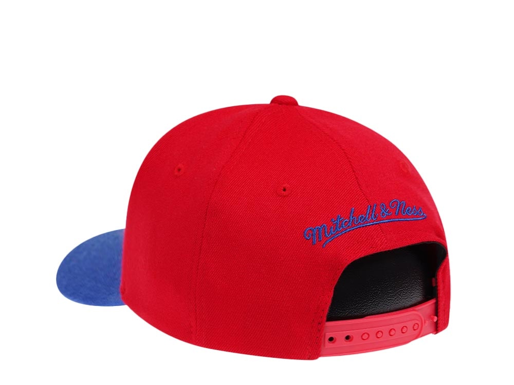 Mitchell & Ness Los Angeles Clippers Team Two Tone Red Line Solid Flex Snapback Gorra