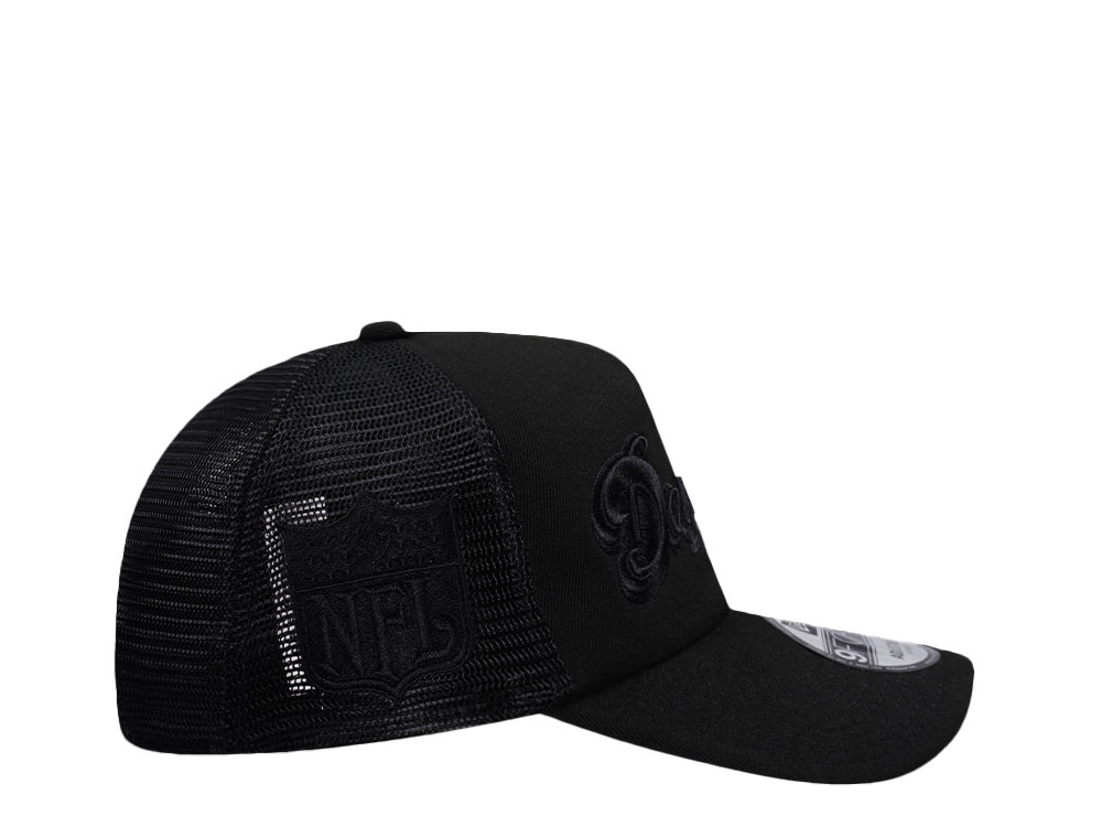 New Era Miami Dolphins Black Foam Trucker 9Forty A Frame Snapback Gorra