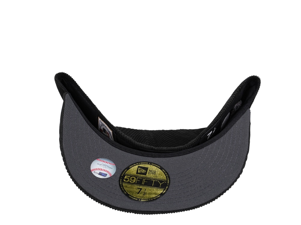 New Era Philadelphia Athletics World Series 1929 Liquid Metal Dark Side Cord Edition 59Fifty Fitted Gorra