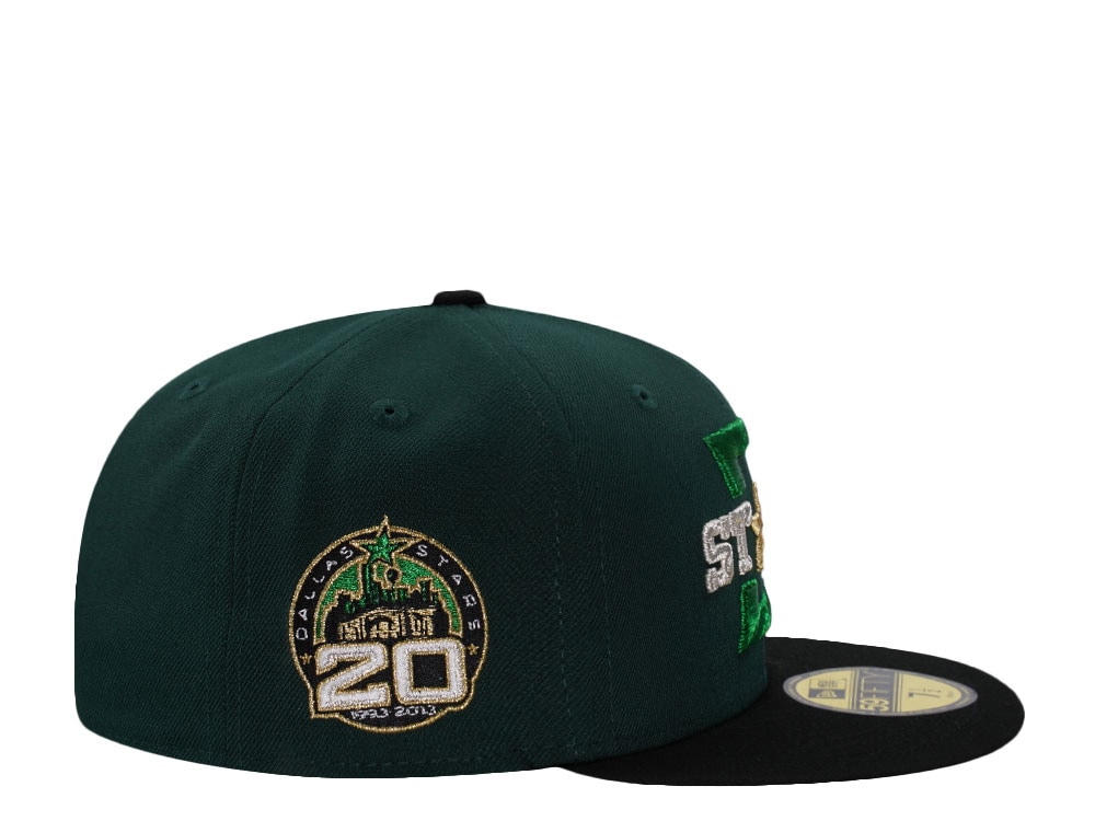 New Era Dallas Stars 20th Anniversary Dark Green Two Tone Edition 59Fifty Fitted Gorra