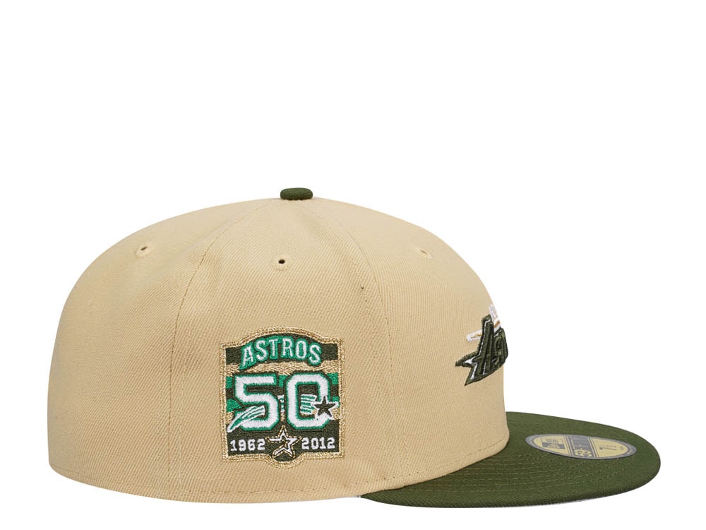 New Era Houston Astros 50th Anniversary Vegas Gold Prime Two Tone Edition 59Fifty Fitted Gorra