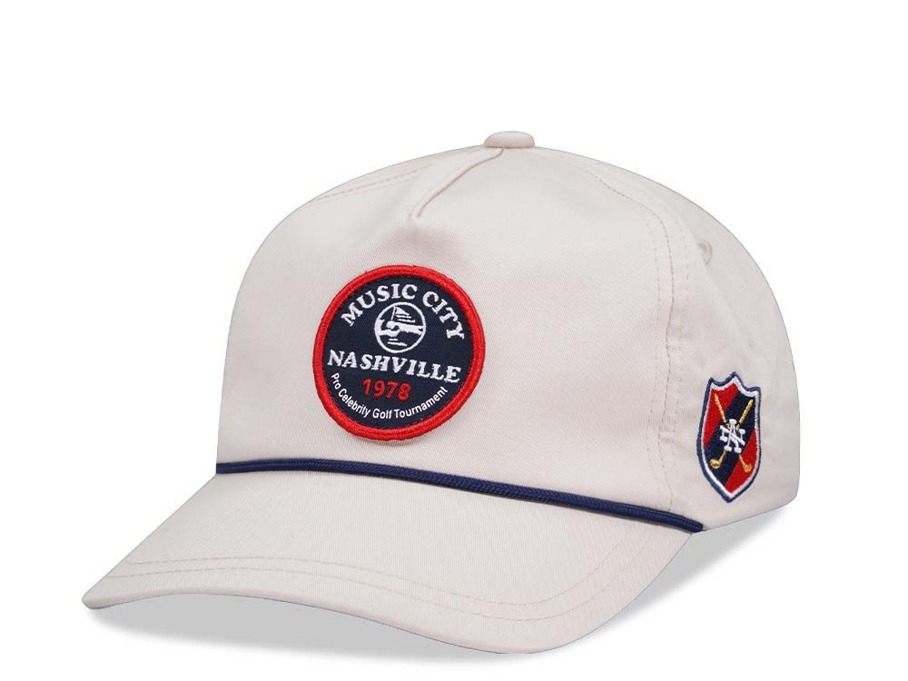 American Needle Music City Nashville 1978 Lightweight Rope Stone Snapback Gorra