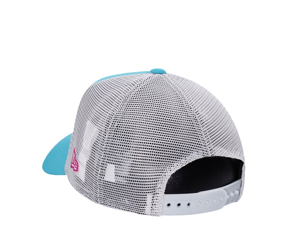 New Era Miami Heat Teal Summer Trucker Edition 9Forty A Frame Snapback Gorra
