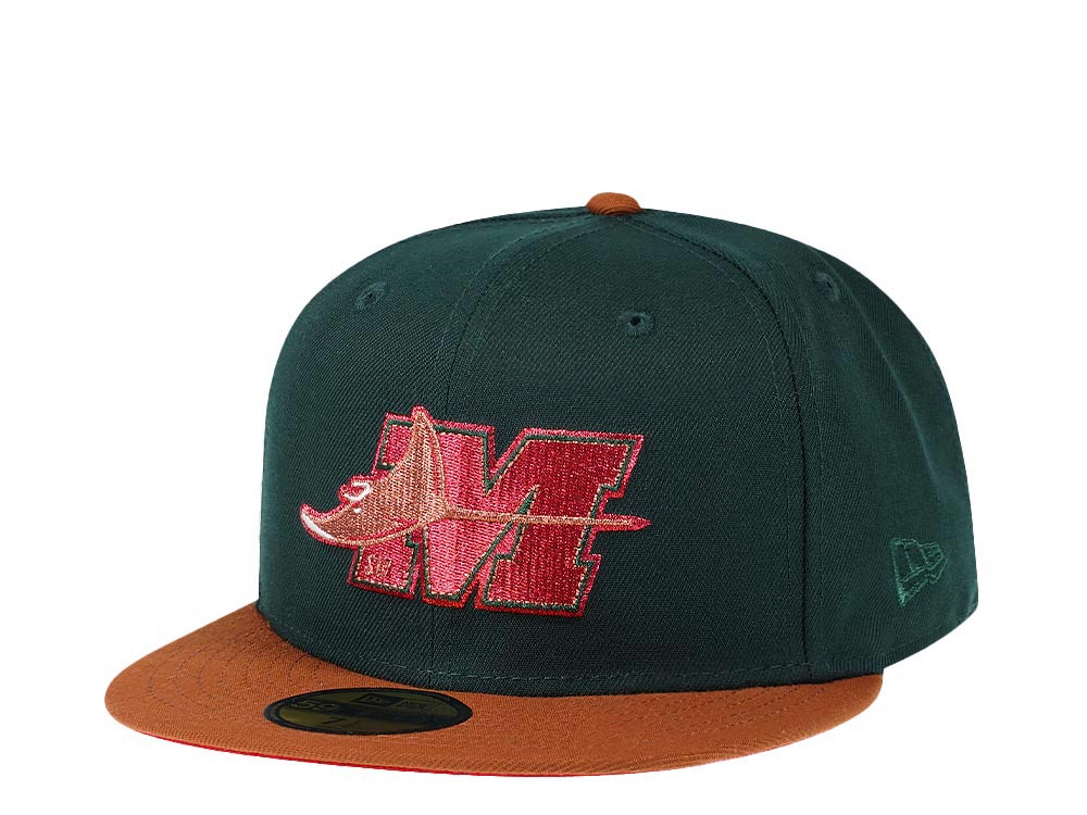 New Era South West Michigan Devil Rays Red Metallic Two Tone Edition 59Fifty Fitted Gorra