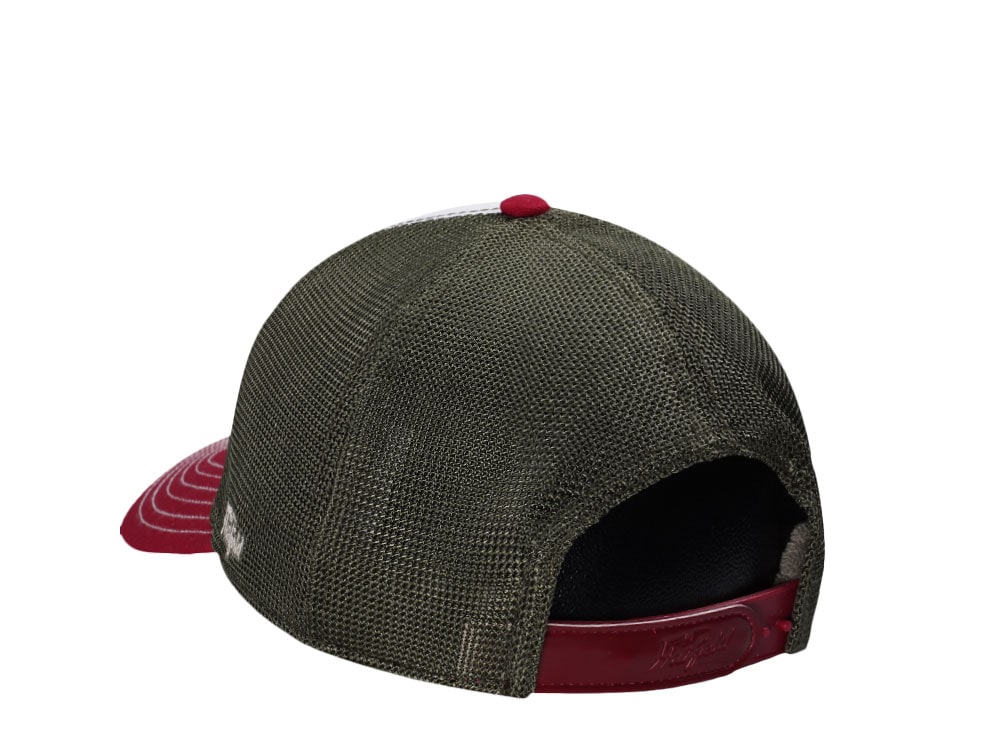 Hatfield Bull White Dark Green Trucker Snapback Gorra