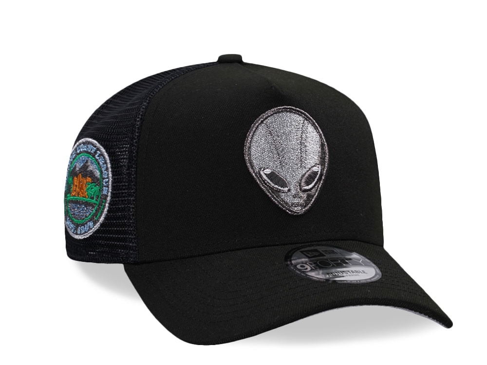 New Era Las Vegas 51s Black Metallic Trucker Edition 9Forty A Frame Snapback Gorra
