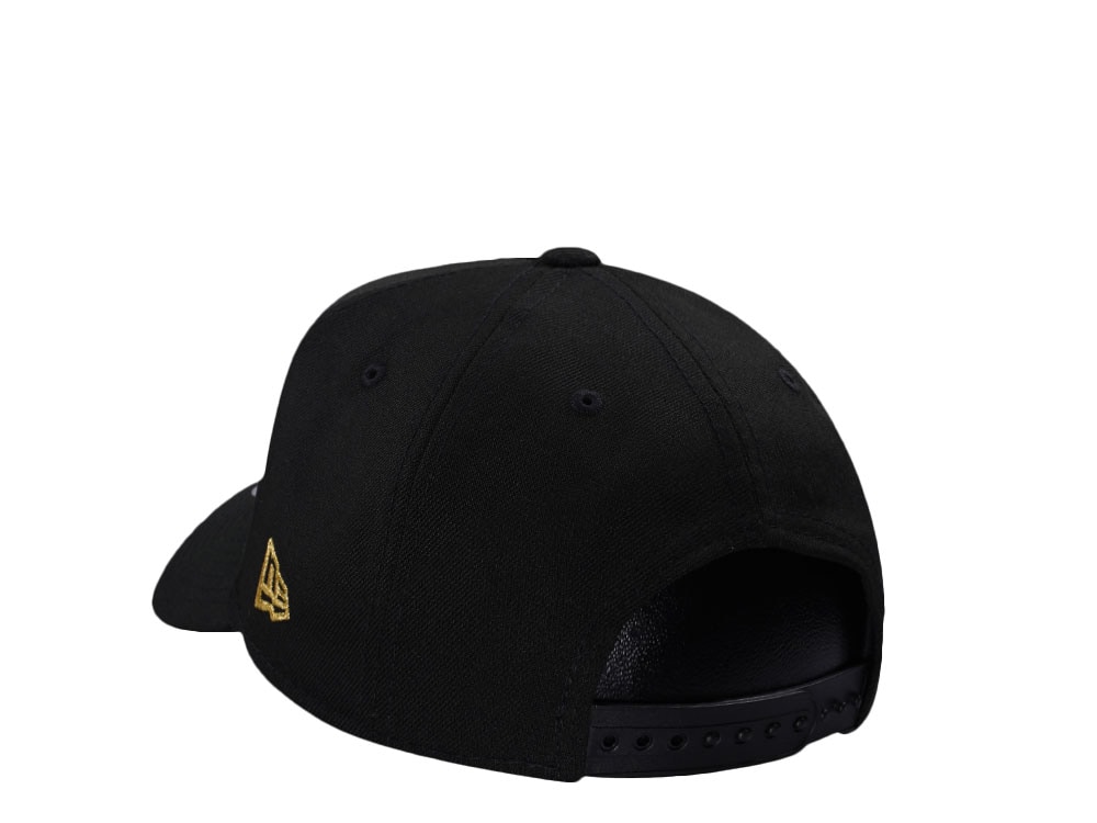 New Era Mexico Aztec Skull Warrior Metallic Black Prime Edition 9Forty A Frame Snapback Gorra