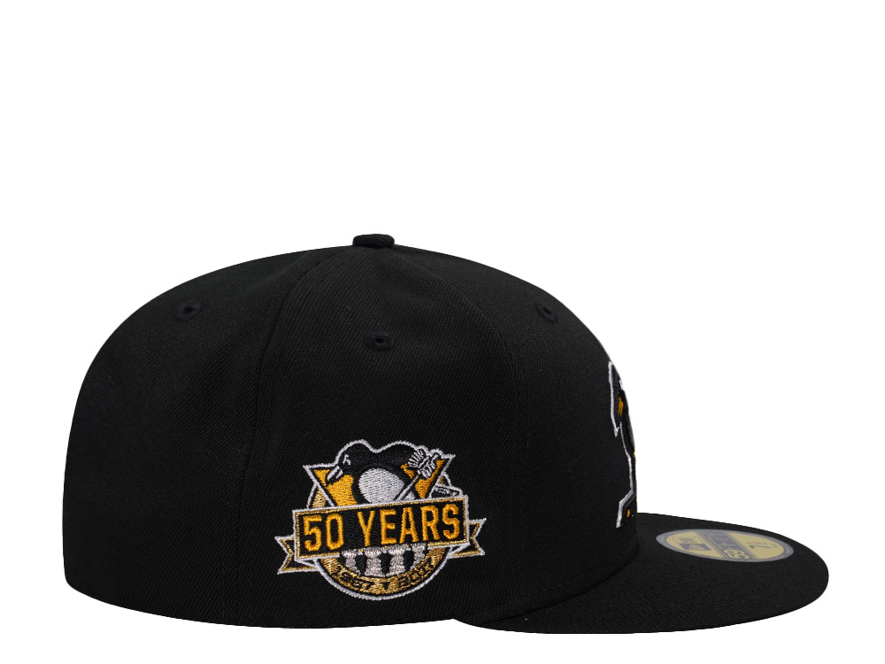 New Era Pittsburgh Penguins 50th Anniversary Black Prime Edition 59Fifty Fitted Gorra