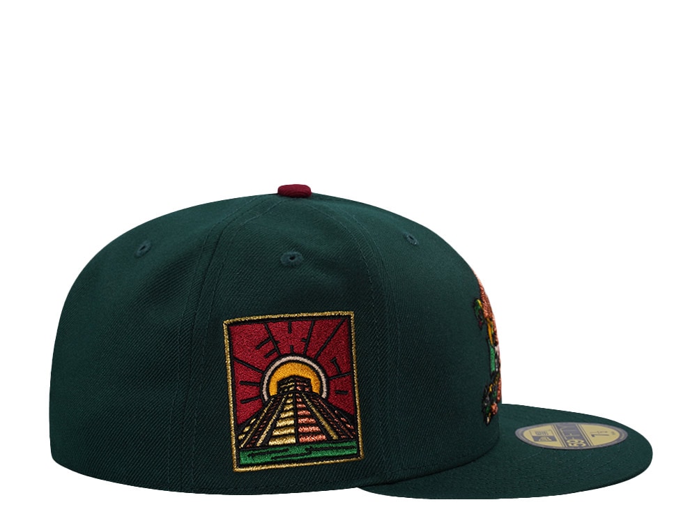 New Era Mexico Eagle Temple Dark Green Prime Edition 59Fifty Fitted Gorra