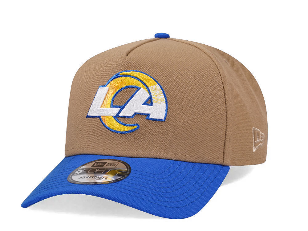 New Era Las Angeles Rams Khaki Two Tone Edition 9Forty A Frame Snapback Gorra