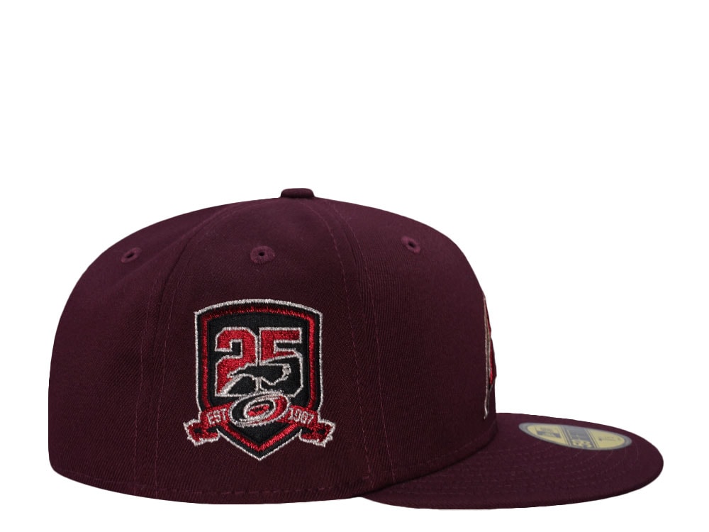 New Era Carolina Hurricanes 25th Anniversary Maroon Prime Edition 59Fifty Fitted Gorra