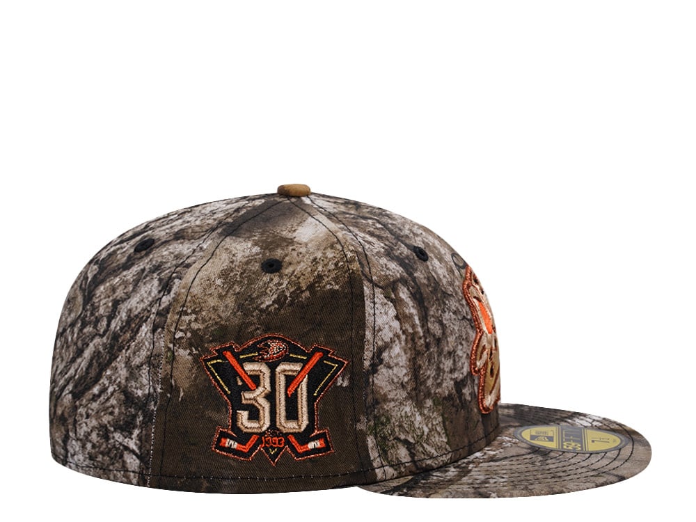 New Era Anaheim Ducks 30th Anniversary Realtreee APX Prime Edition 59Fifty Fitted Gorra