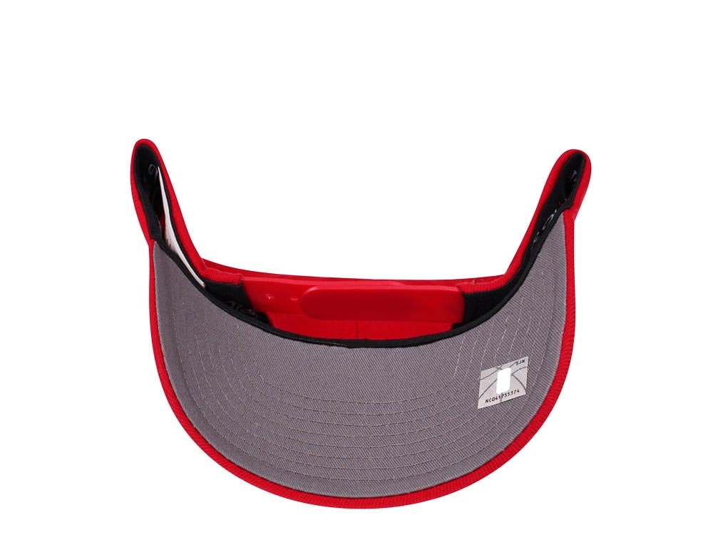 Mitchell & Ness Los Angeles Clippers Team Ground Red Line Solid Flex Snapback Gorra