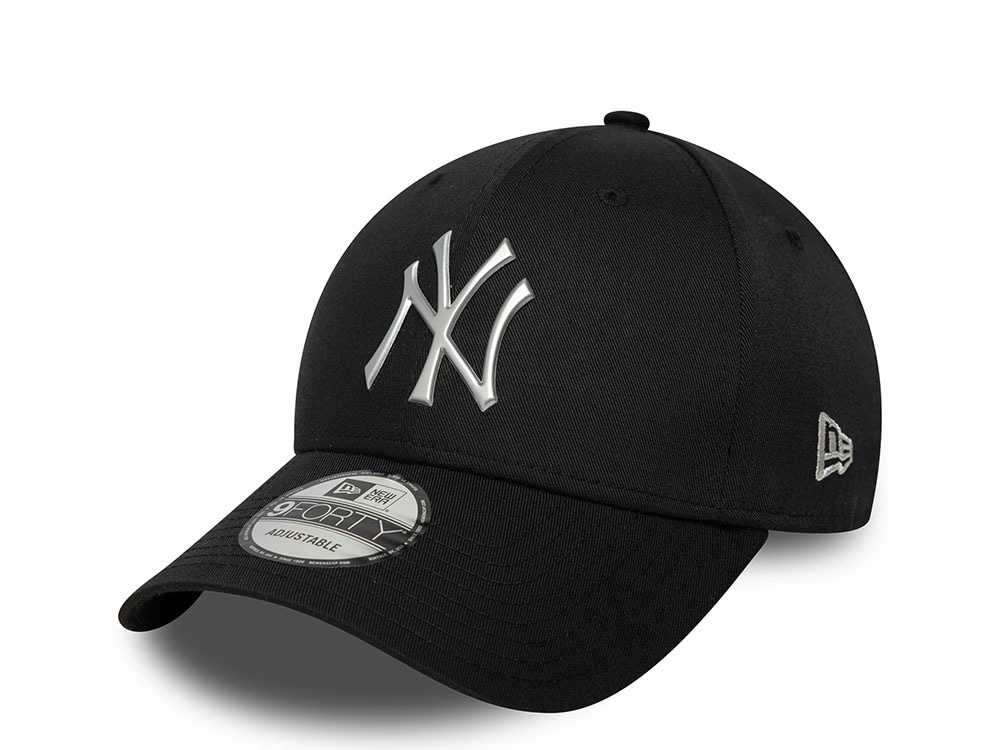 New Era New York Yankees Metallic Black  9Forty Snapback Gorra