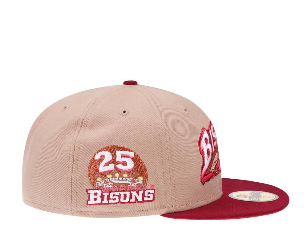 New Era Buffalo Bisons 25th Anniversary Wild Strawberry Edition 59Fifty Fitted Gorra