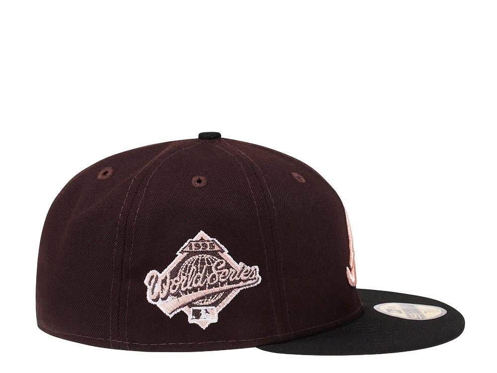 New Era Atlanta Braves World Series 1995 Dark Chocolate Peach Two Tone Edition 59Fifty Fitted Gorra