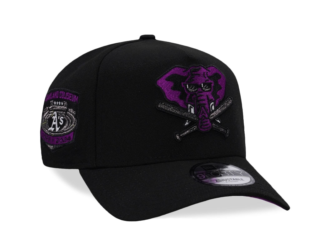 New Era Oakland Athletics Coliseum Black Magenta Edition 9Forty A Frame Snapback Gorra